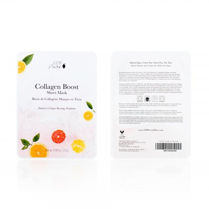 Collagen Boost Sheet Mask Front and Backside