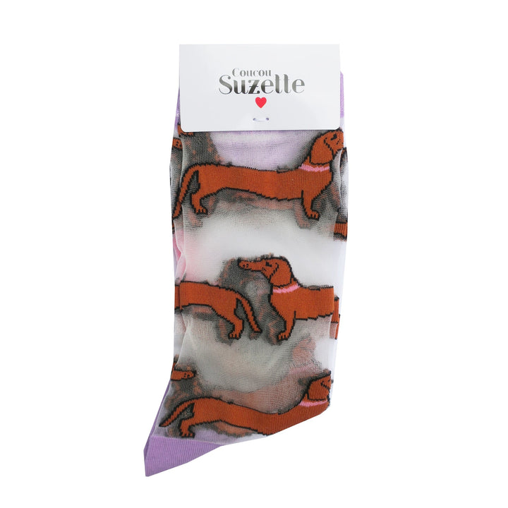 Coucou Suzette Dachshund Sheer Socks - Verpackung