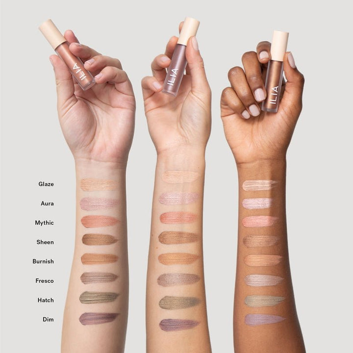 Ilia Liquid Powder Eye Tint - Chromatic Arm Swatches