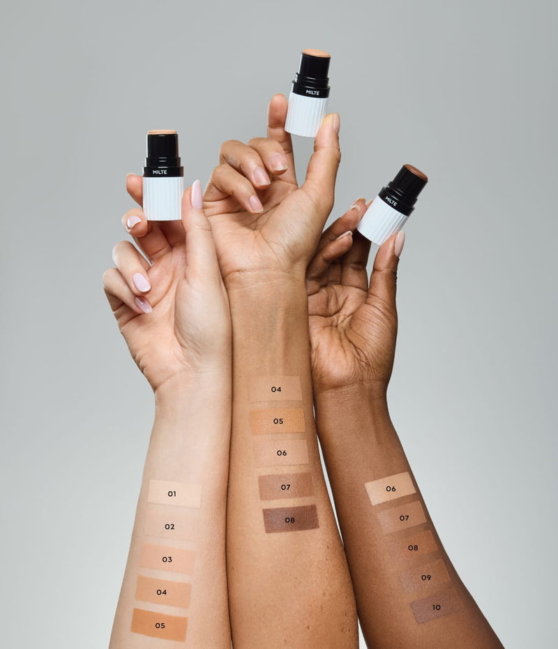 Milte Foundation Arm Swatches