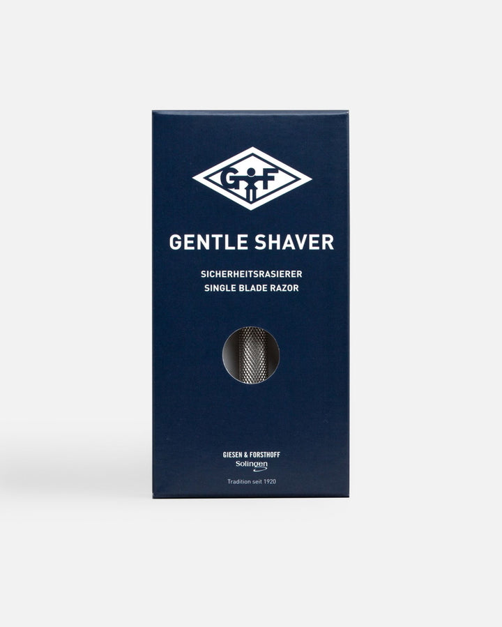 Giesen & Forsthoff Timor® Unisex Rasierhobel Gentle Shaver mit kurzem Edelstahlgriff 80 mm - Verpackung
