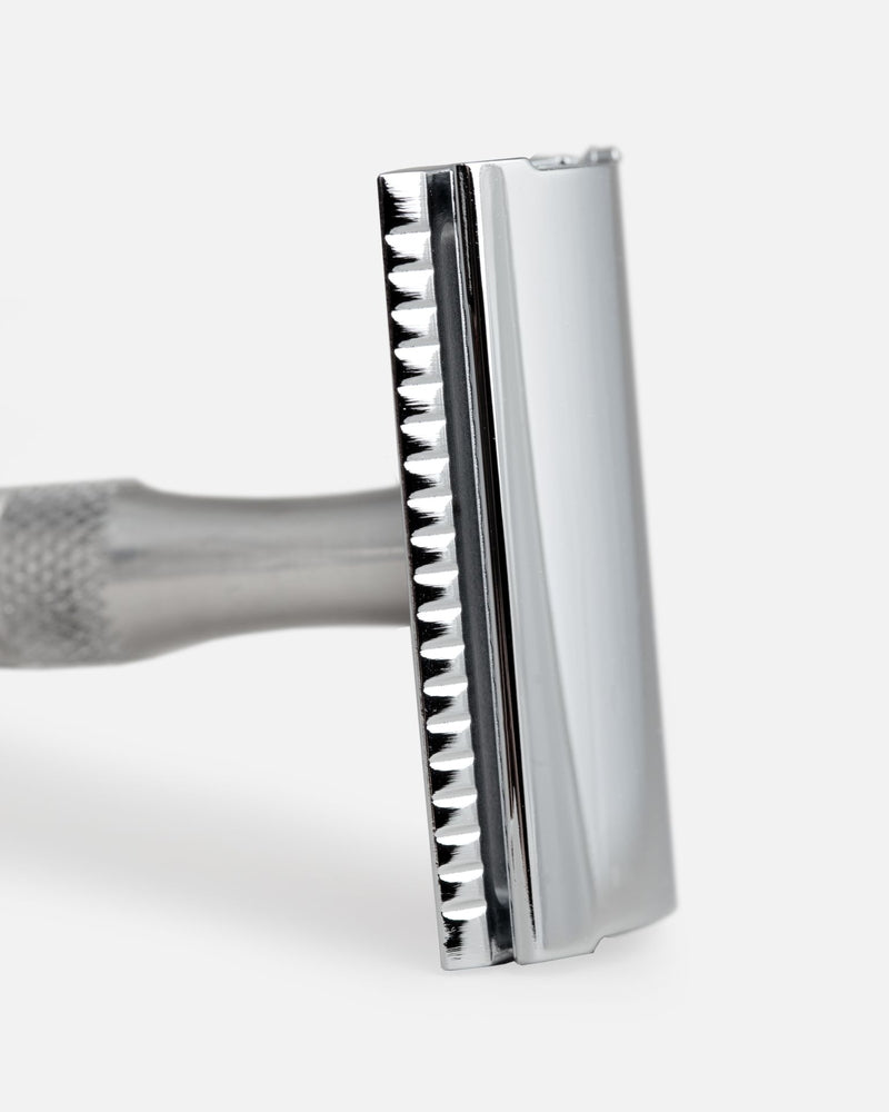 Giesen & Forsthoff Timor® Unisex Rasierhobel Gentle Shaver mit kurzem Edelstahlgriff 80 mm - Rasiererkopf