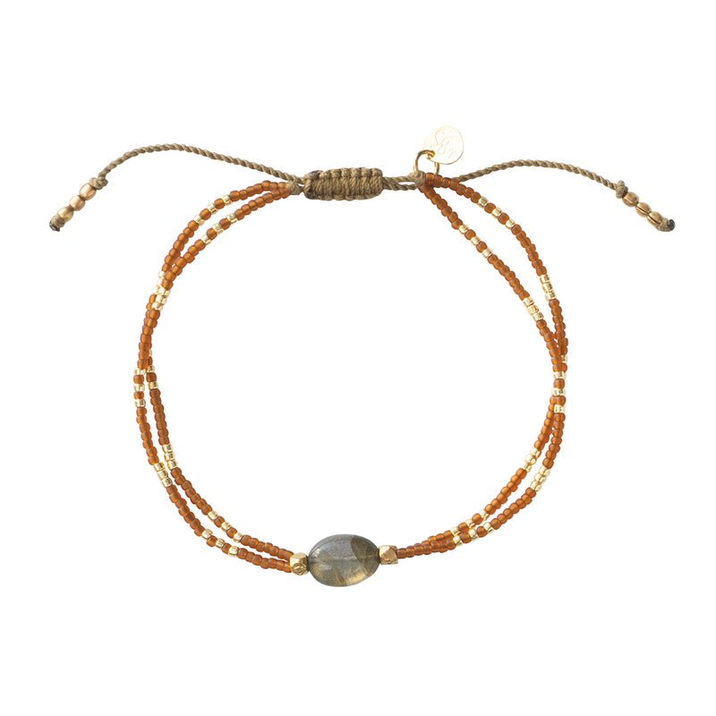 Glimmer Labradorite Gold Bracelet