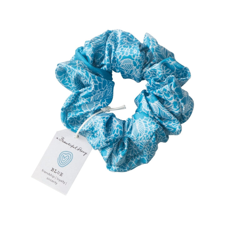 A Beautiful Story Scrunchie Blue