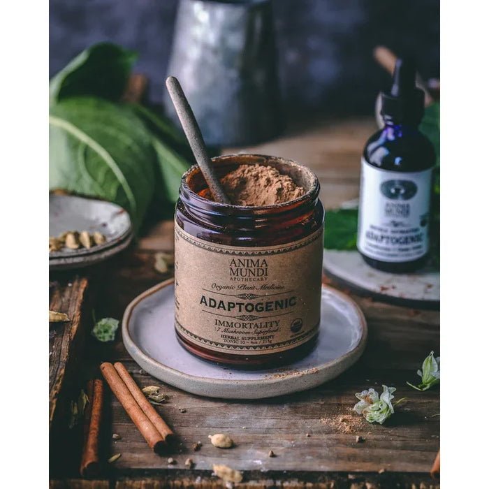 Adaptogenic Powder Immortality: 7 Mushrooms + Heirloom Cacao Mood Open Jar