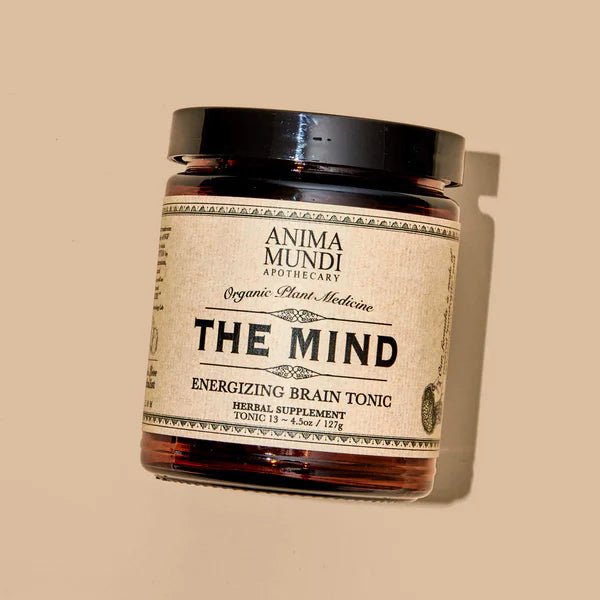 Anima Mundi The Mind: Adaptogenic Brain Tonic - beige background