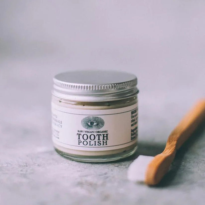 Vegan Tooth Polish: Fluoride Free - Toothpaste and brush