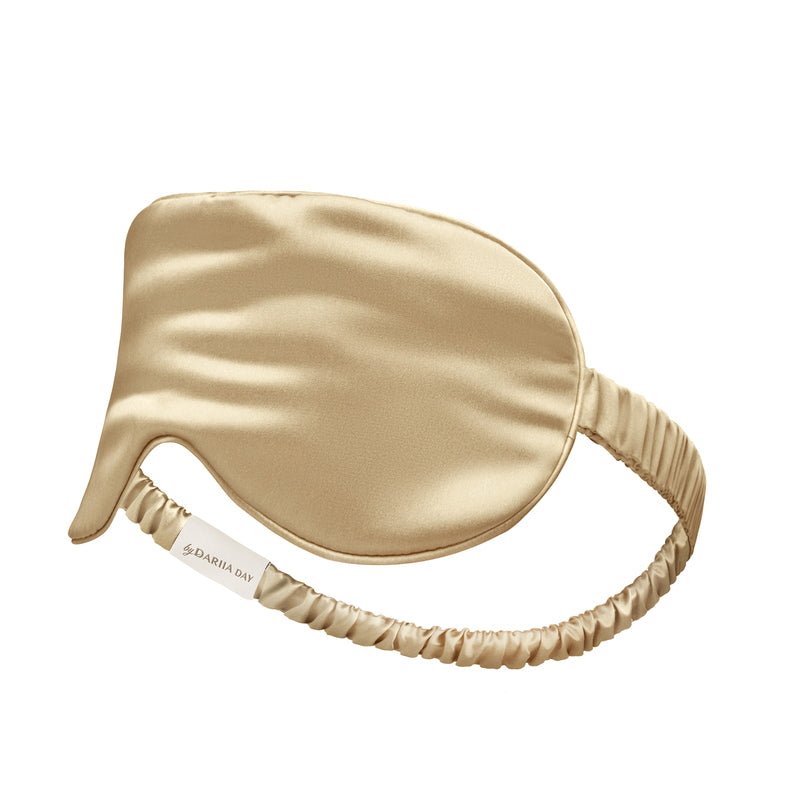 Silk Eye Mask French Beige