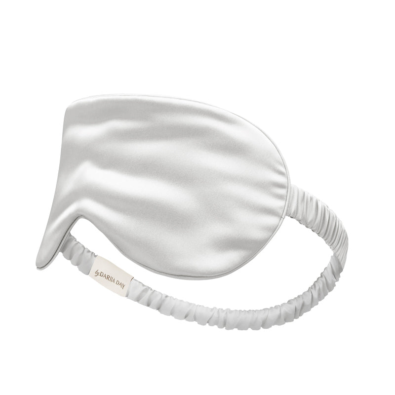 Silk Eye Mask Silver Grey