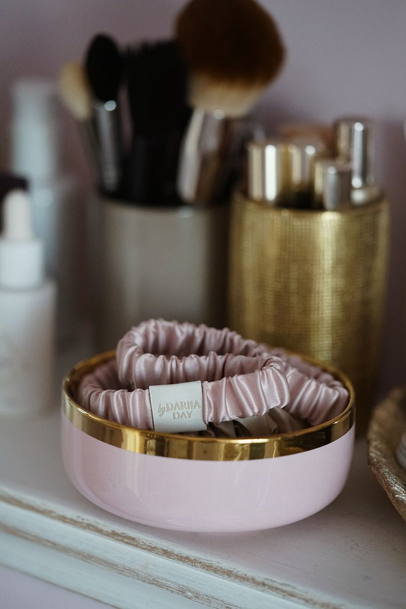 Silk Headband Blush Pink Still Life