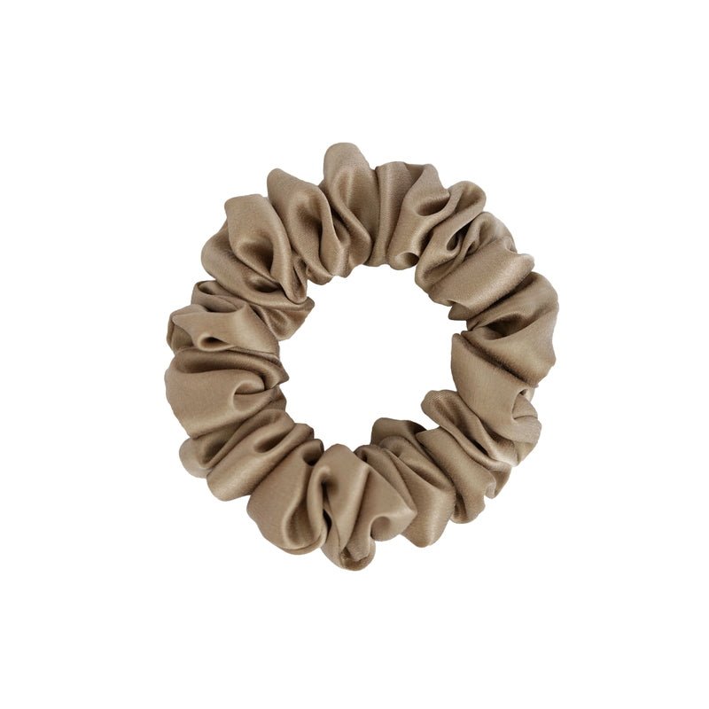 Silk Scrunchie French Beige Small