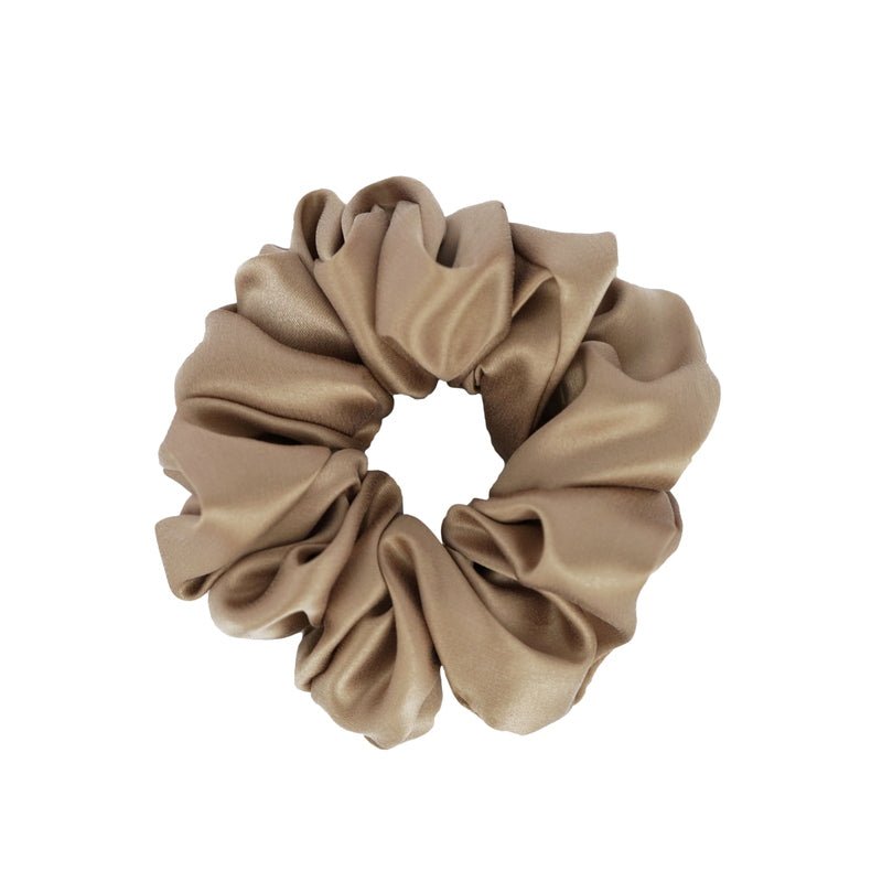 Silk Scrunchie French Beige Medium