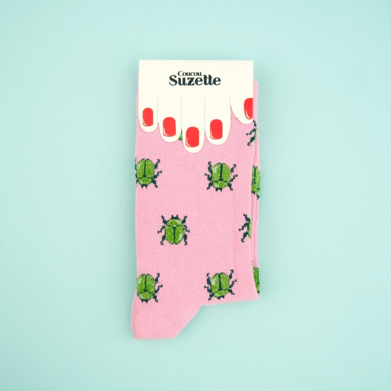 Coucou Suzette Beetle Socks - Produkt mit Verpackung