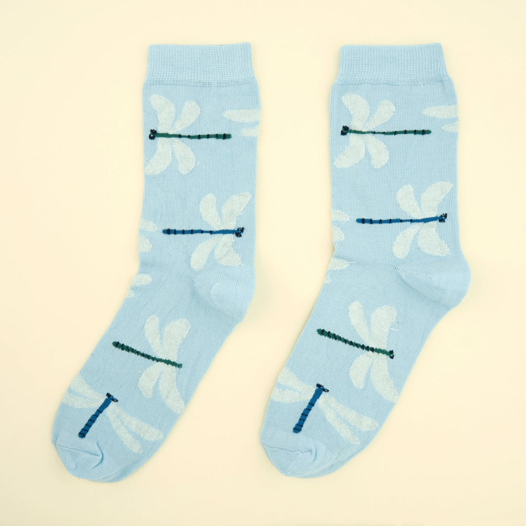 Coucou Suzette Dragonfly Socks - Produktbild beiger Hintergrund