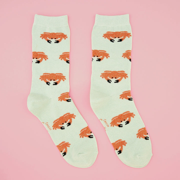 Crab Socks with background