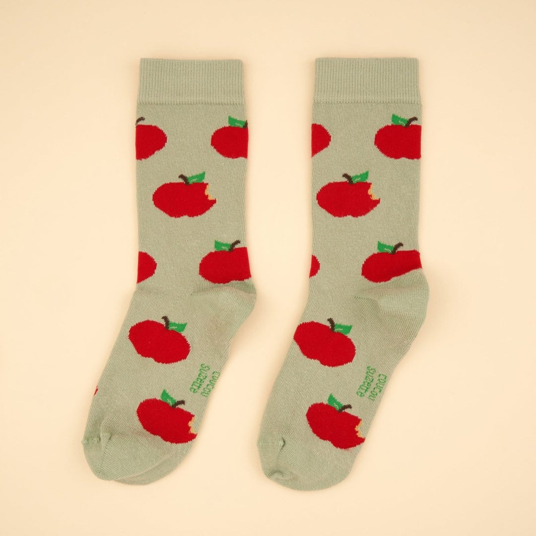 Coucou Suzette Apple Socks - Produktbild beiger Hintergrund