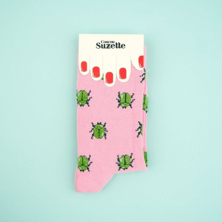 Coucou Suzette Beetle Socks - Produkt mit Verpackung