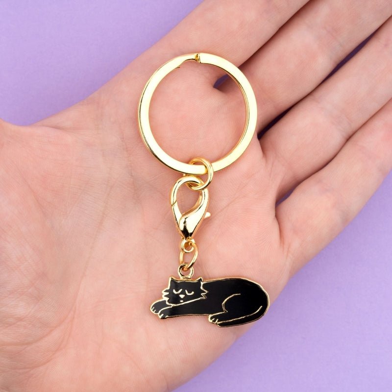 Coucou Suzette Black Cat Key Ring / Pet Tag - Handmodel