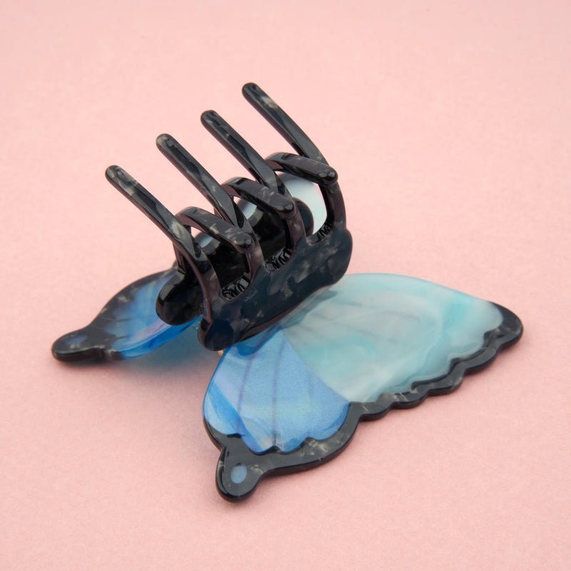 Coucou Suzette Blue Butterfly Hair Claw - Clip Detail