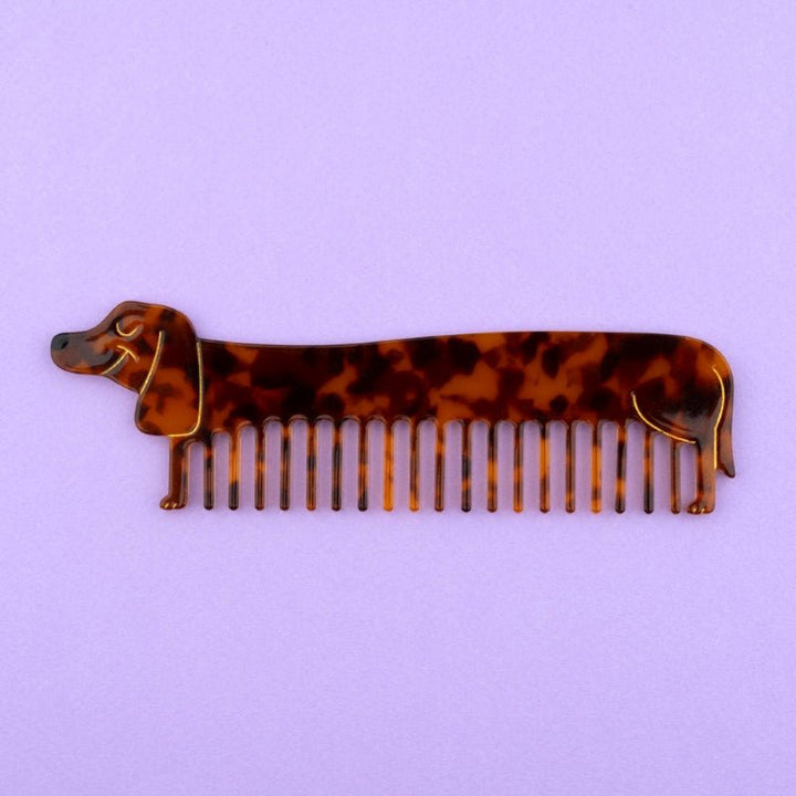 Coucou Suzette Dachshund Comb - Produkt lila Hintergrund