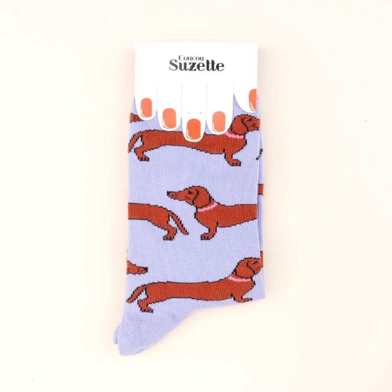 Coucou Suzette Dachshund Socks - Produkt mit Verpackung