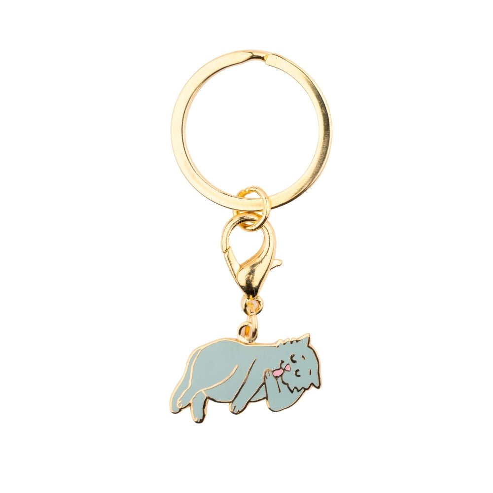 Coucou Suzette Grey Cat Key Ring / Pet Tag - Freisteller