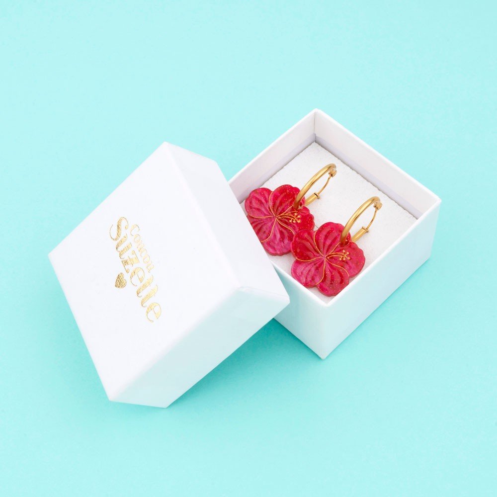 Coucou Suzette Hibiscus Earrings - Verpackung