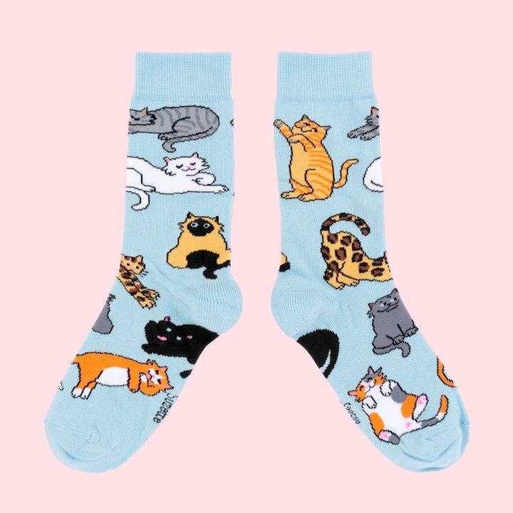 Coucou Suzette Meow Socks - Produktfoto rosa Hintergrund