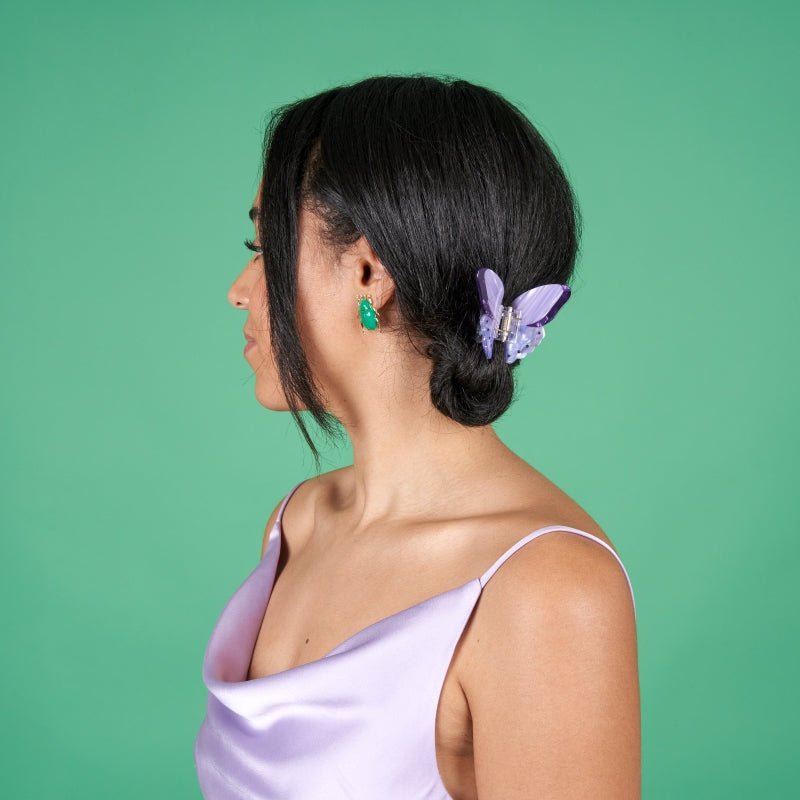 Coucou Suzette Purple Butterfly Hair Claw - Model 1