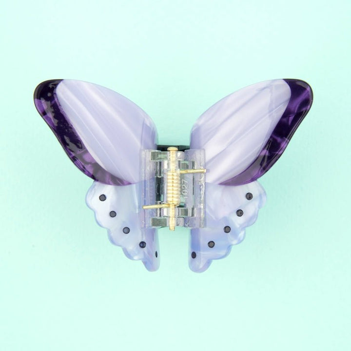 Coucou Suzette Purple Butterfly Hair Claw - Produktbild türkiser Hintergrund