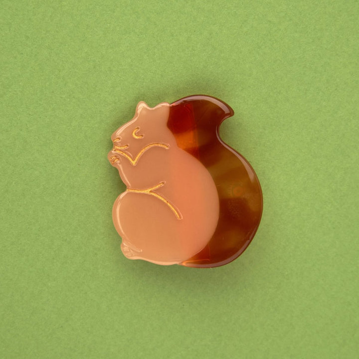 Coucou Suzette Squirrel Hair Clip - Produktfoto grüner Hintergrund