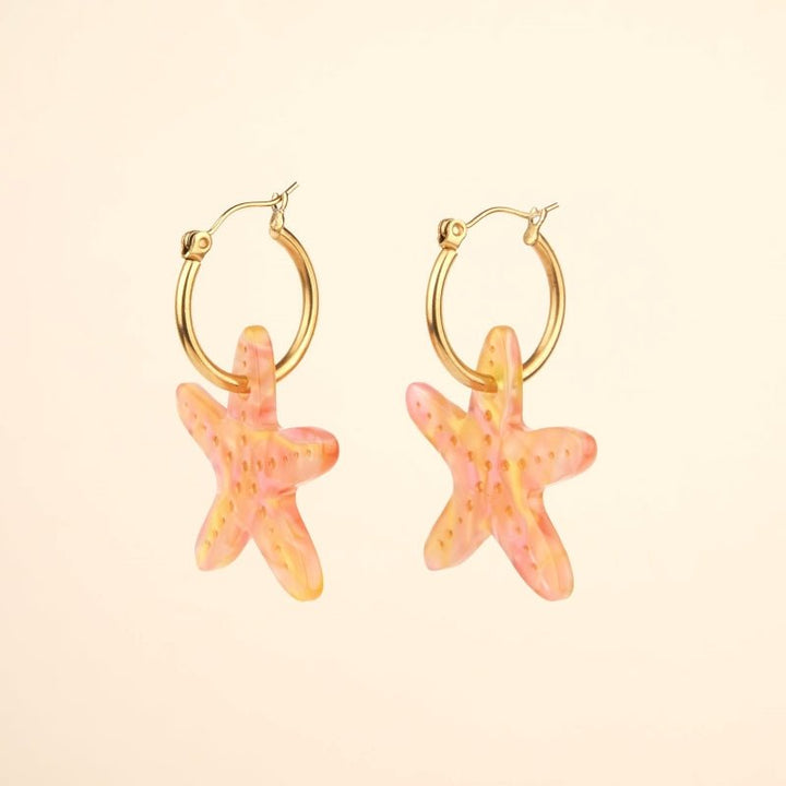 Coucou Suzette Starfish Earrings - Detail seitlich