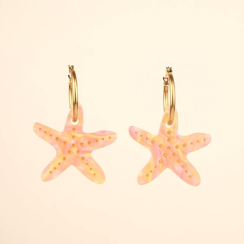 Coucou Suzette Starfish Earrings - Produktbild cremefarbener Hintergrund