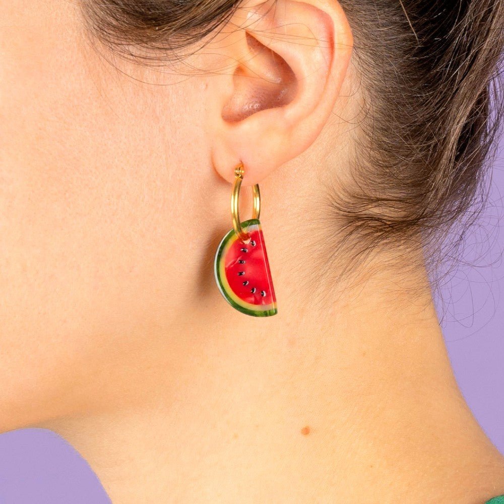 Coucou Suzette Watermelon Earrings - Model