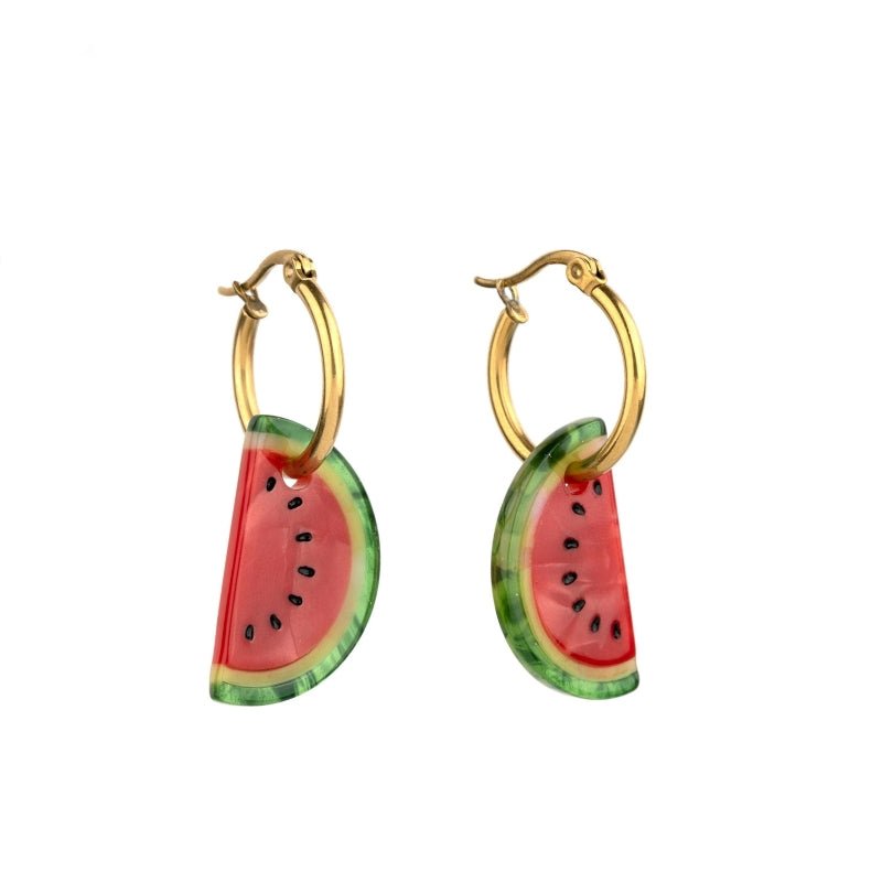 Coucou Suzette Watermelon Earrings - weißer Hintergrund