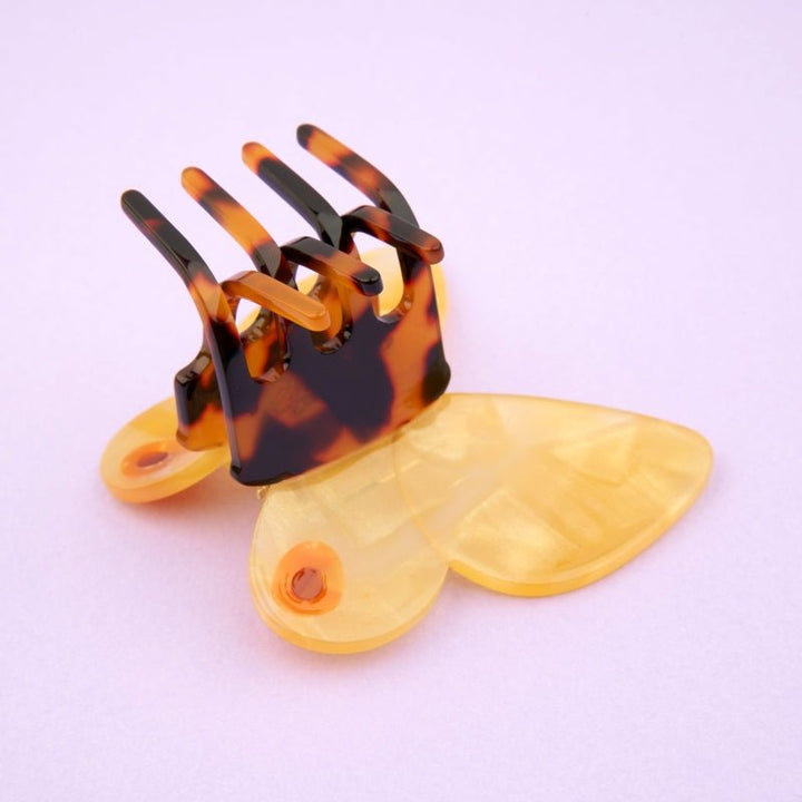 Coucou Suzette Yellow Butterfly Hair Claw - Detail Clip