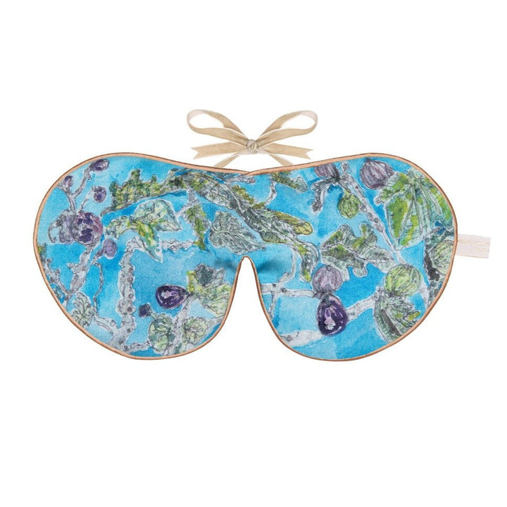 Printed Silk Lavender Eye Mask Fig Tree