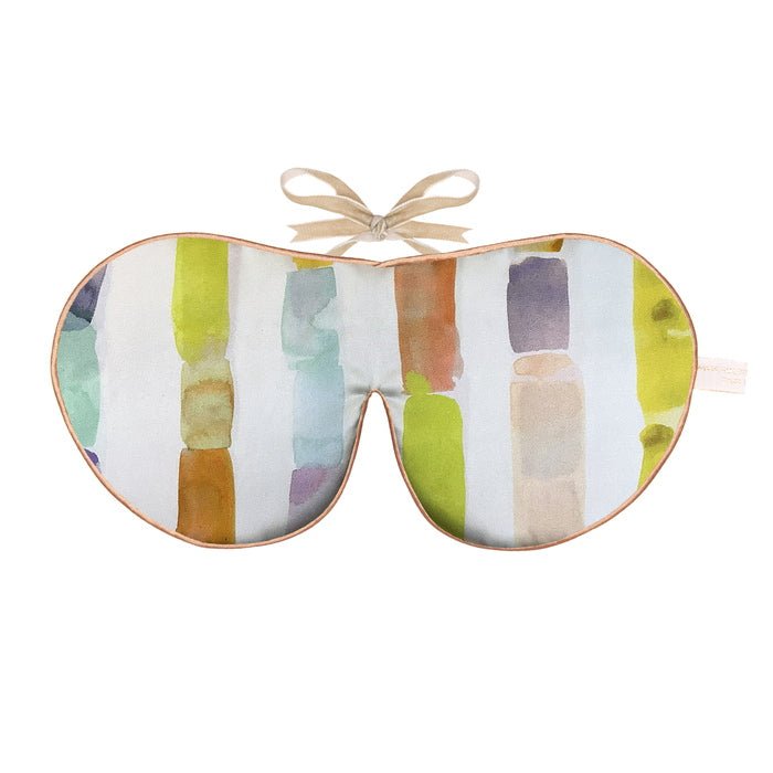 Pure Mulberry Silk Lavender Eye Mask Rainbow Rock Print