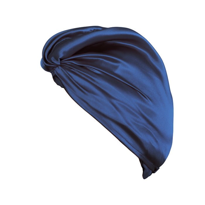 Pure Mulberry Silk Hair Turban Navy