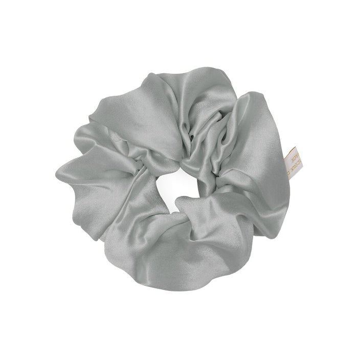 Pure Mulberry Silk Scrunchie Silver