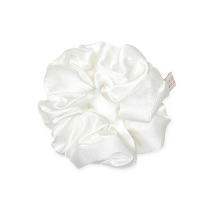 Pure Mulberry Silk Scrunchie White