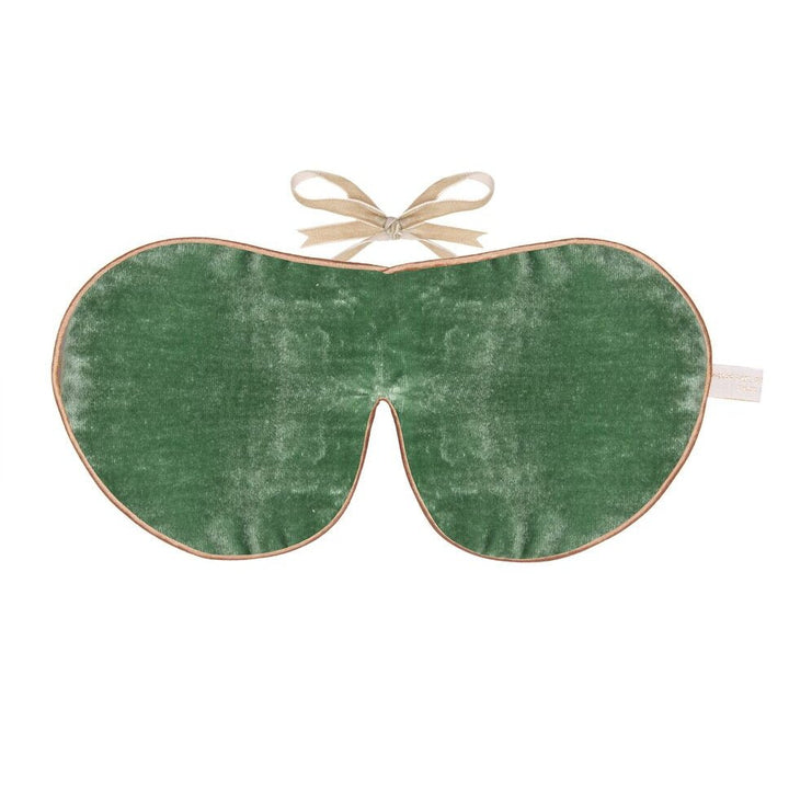 Velvet Lined Eye Mask Jade Silk Velvet