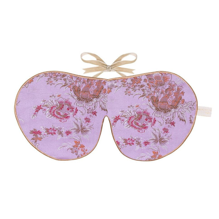 Velvet Lined Eye Mask Lilac Bloom