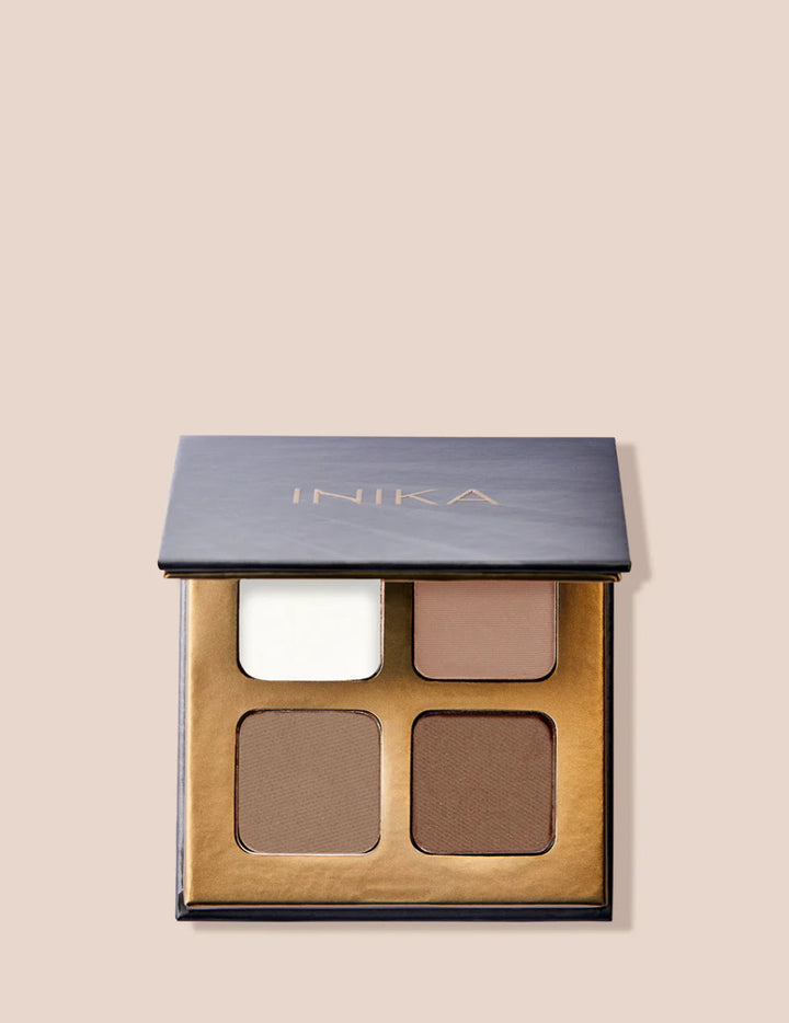 INIKA Organic Brow Palette - Produktfoto halb geöffnet