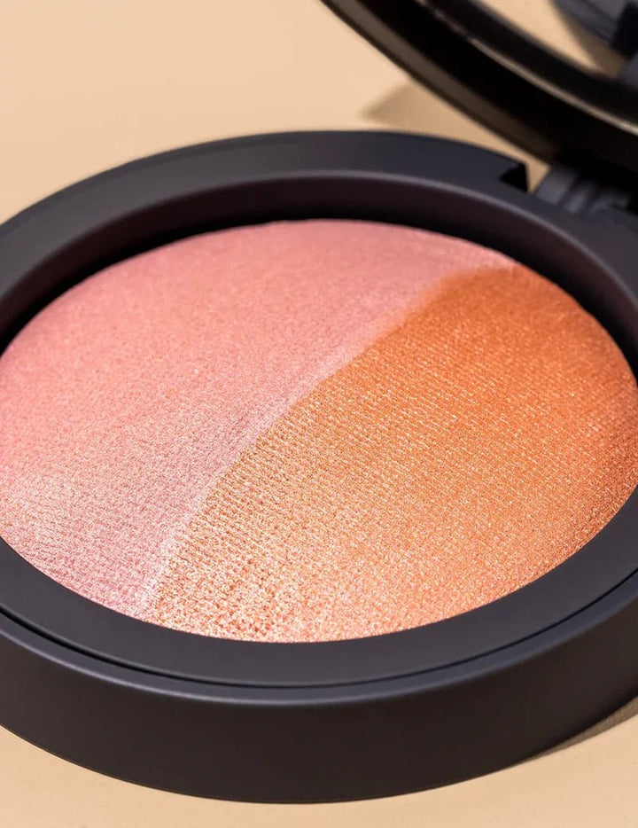 INIKA Organic Mineral Baked Blush Duo - Burnt Peach Close-up