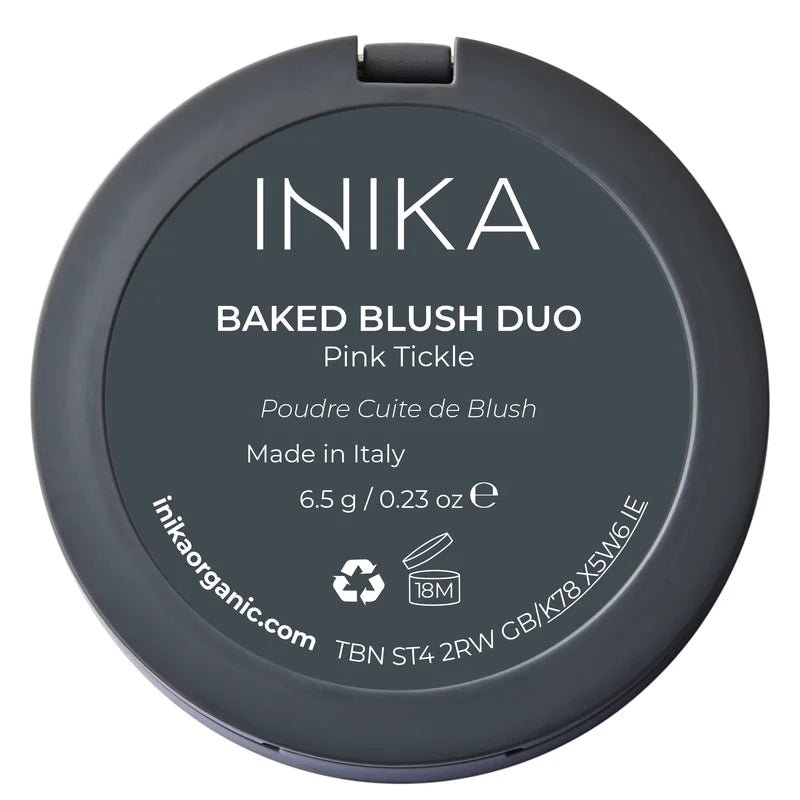 INIKA Organic Mineral Baked Blush Duo - Pink Tickle Rückseite