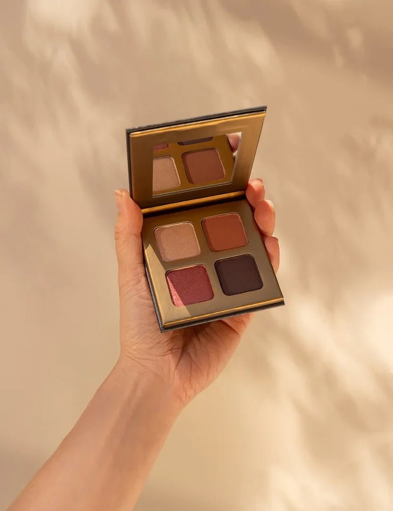 INIKA Organic Quad Eyeshadow Palette Flowers - Handmodel