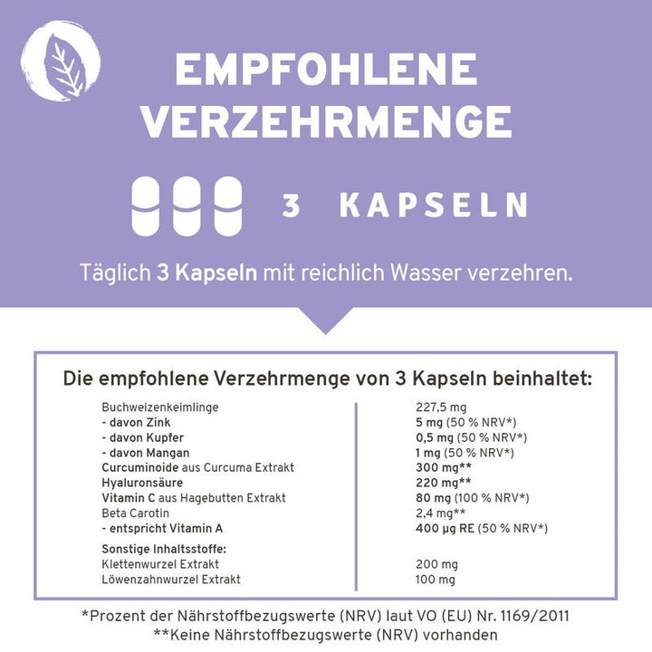 Innonature Daily Skin Kapseln Verzehrmenge