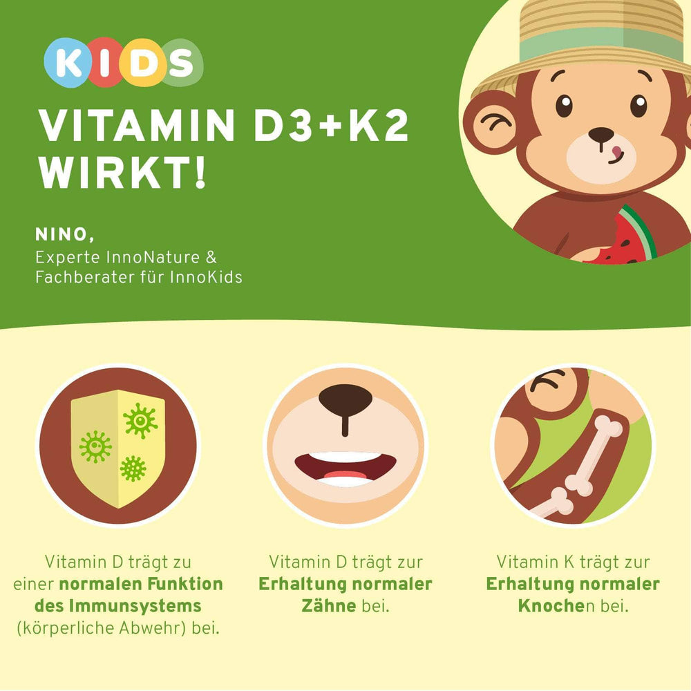 Innonature Vitamin D3 + K2 Kids Tropfen - Wirkung