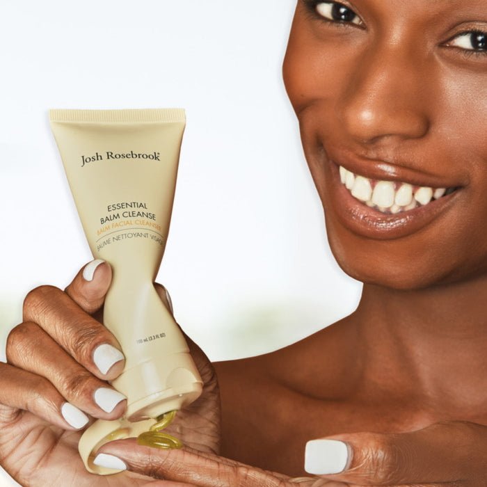 Essential Balm Cleanse - model using balm cleanse